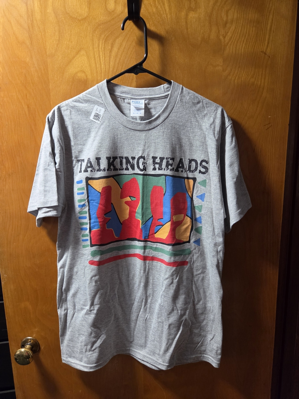 Talking Heads Graphic Tee - Grey with Multi-Color Print